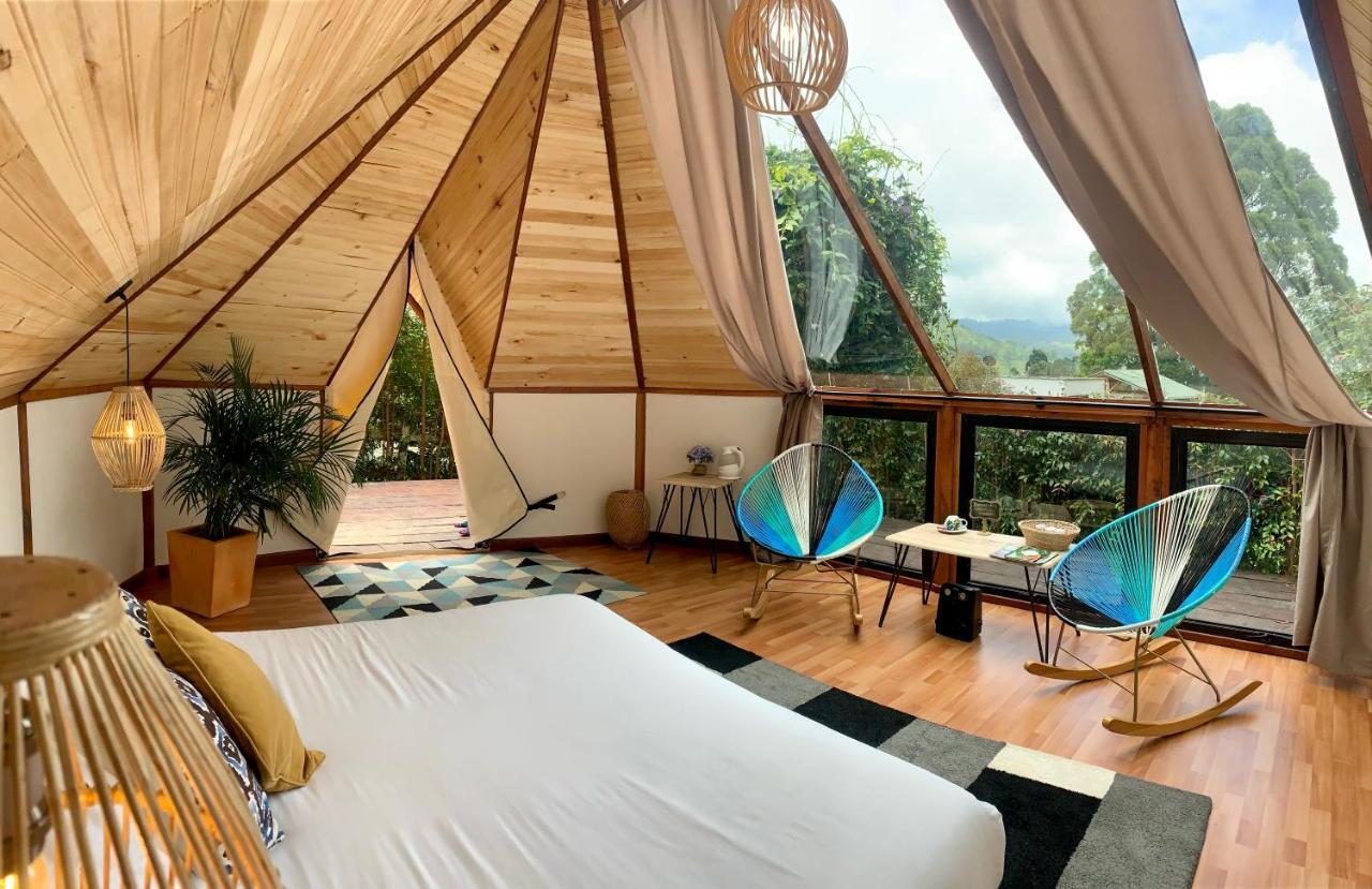 萨兰托Glamping Lumbre别墅 外观 照片
